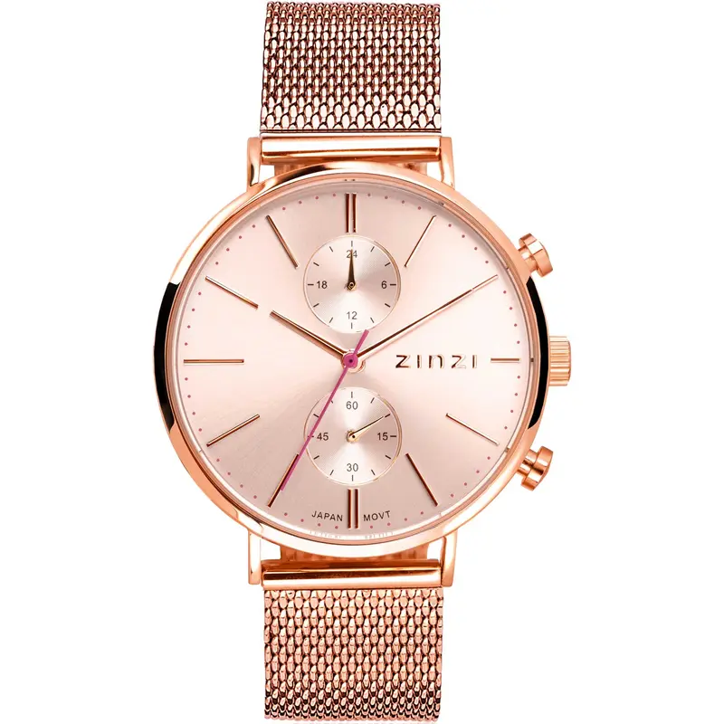 Zinzi Roségoudkleurig Horloge Gold Plated Ziw705 M