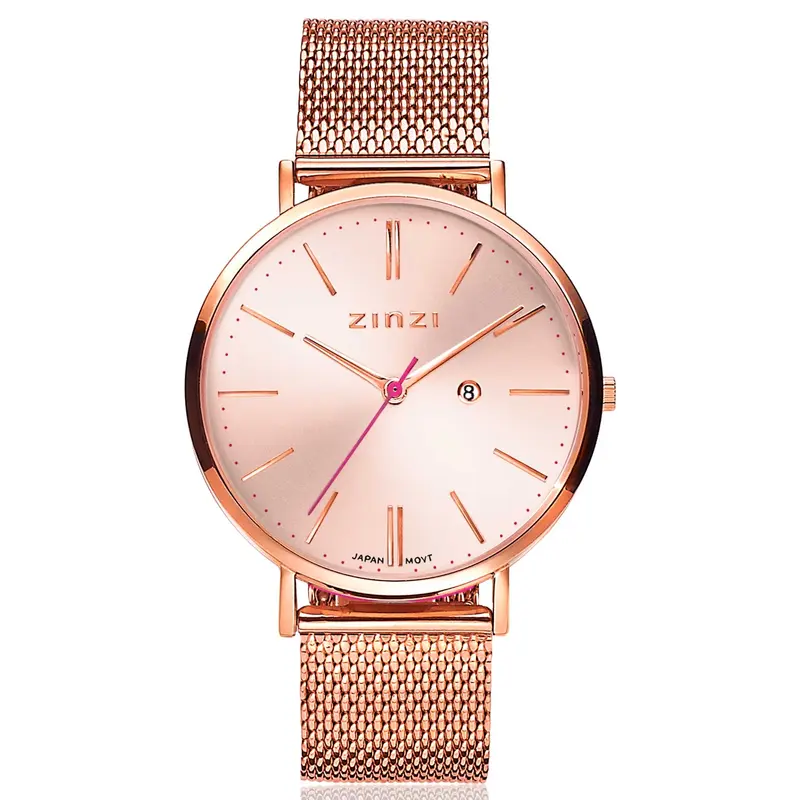 Zinzi Roségoudkleurig Horloge Staal Ziw405 M