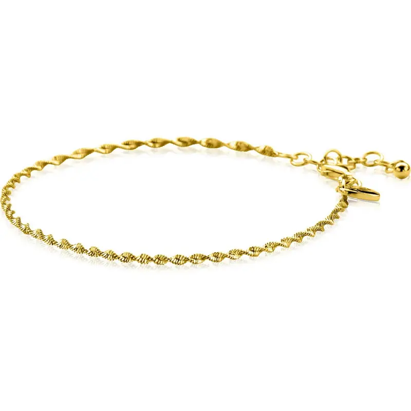 ZINZI Verguld Zilveren Armband met Witte Zirkonia ZIA2585G