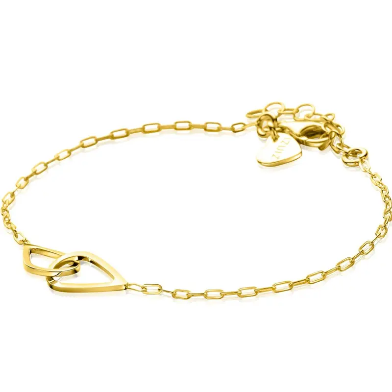 ZINZI Verguld Zilveren Armband met Witte Zirkonia ZIA2634