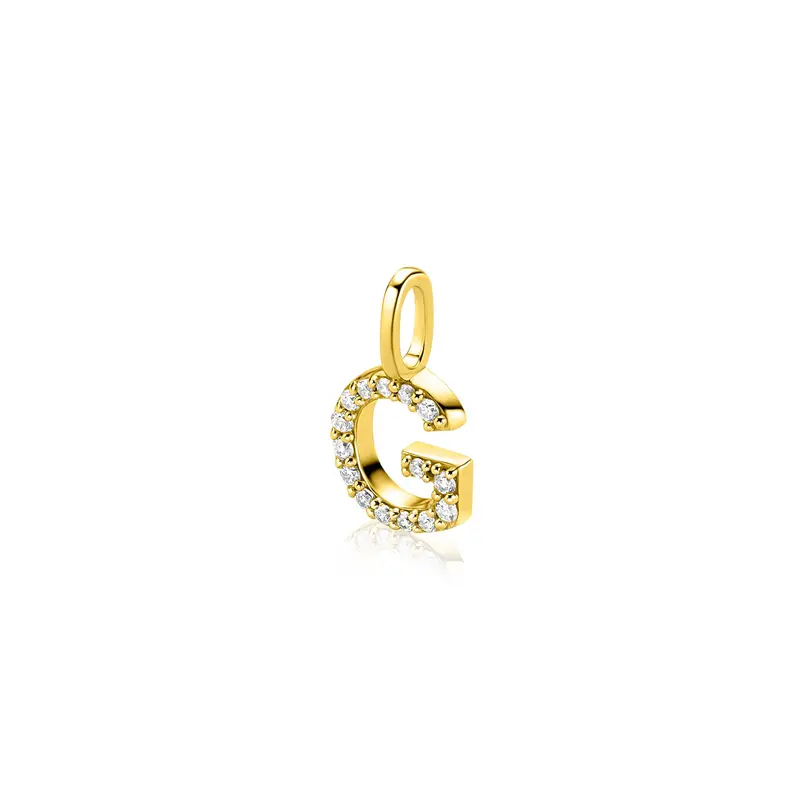 ZINZI Verguld Zilveren Hanger ZIH2828-G
