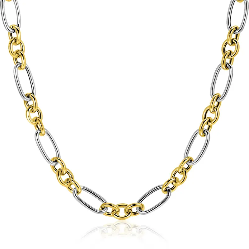 ZINZI Verguld Zilveren Ketting Bicolor ZIC2667