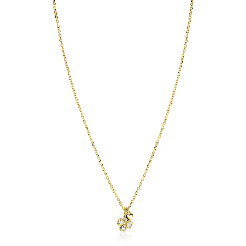 ZINZI Verguld Zilveren Ketting met Hart ZIC2783Y