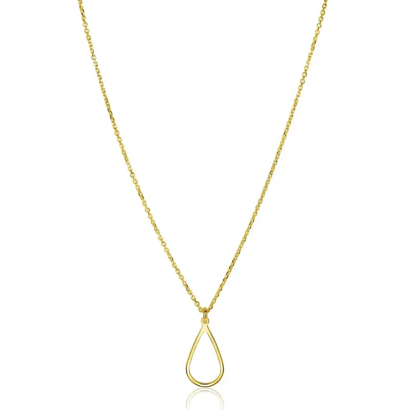 ZINZI Verguld Zilveren Ketting met Witte Zirkonia ZIC2635