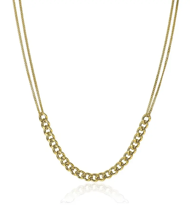 ZINZI Verguld Zilveren Ketting ZIC2185G