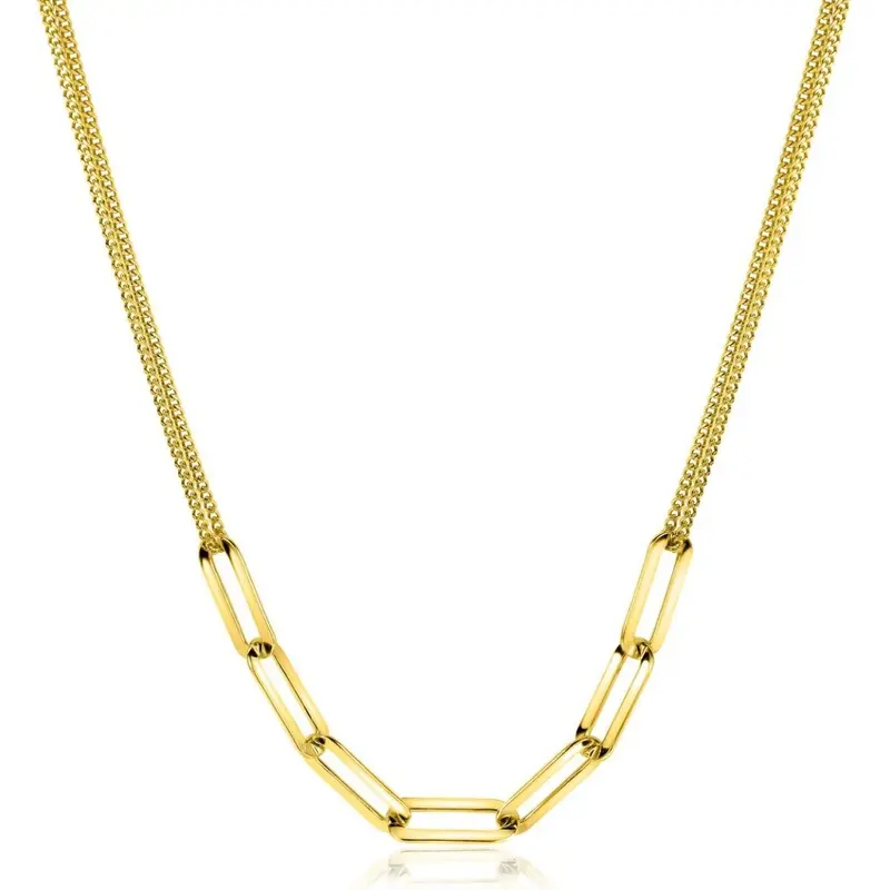 ZINZI Verguld Zilveren Ketting ZIC2262G