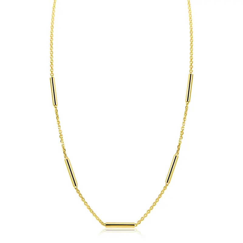 ZINZI Verguld Zilveren Ketting ZIC2800G