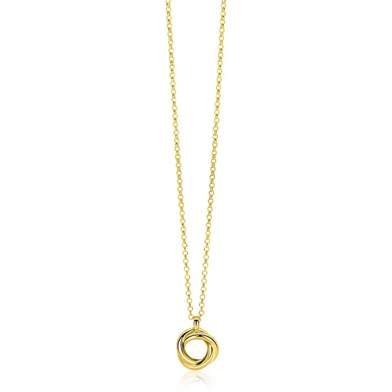 ZINZI Verguld Zilveren Ketting ZIC2890G