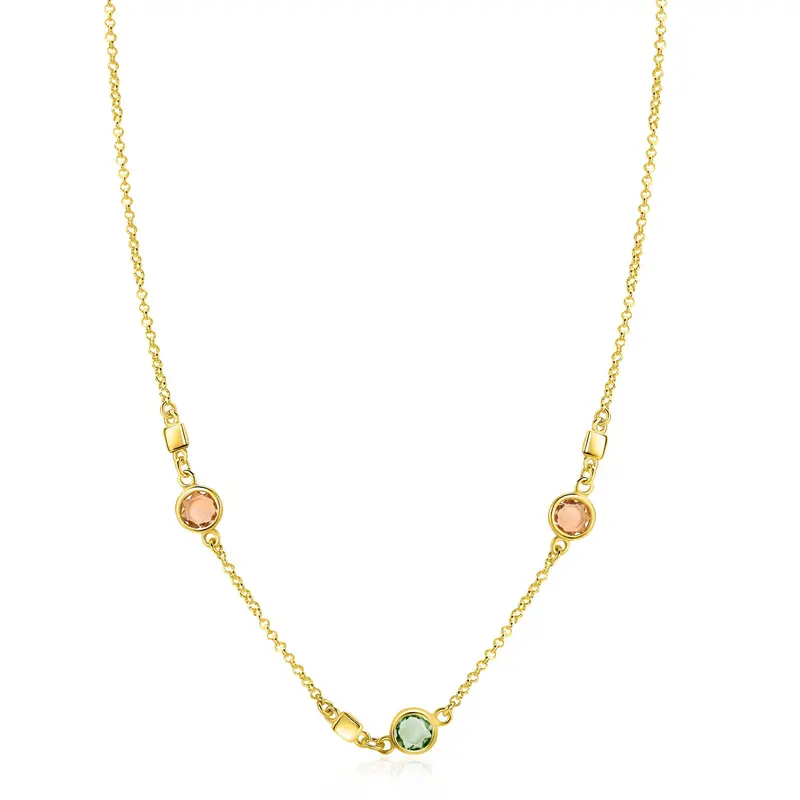 ZINZI Verguld Zilveren Ketting ZIC2907