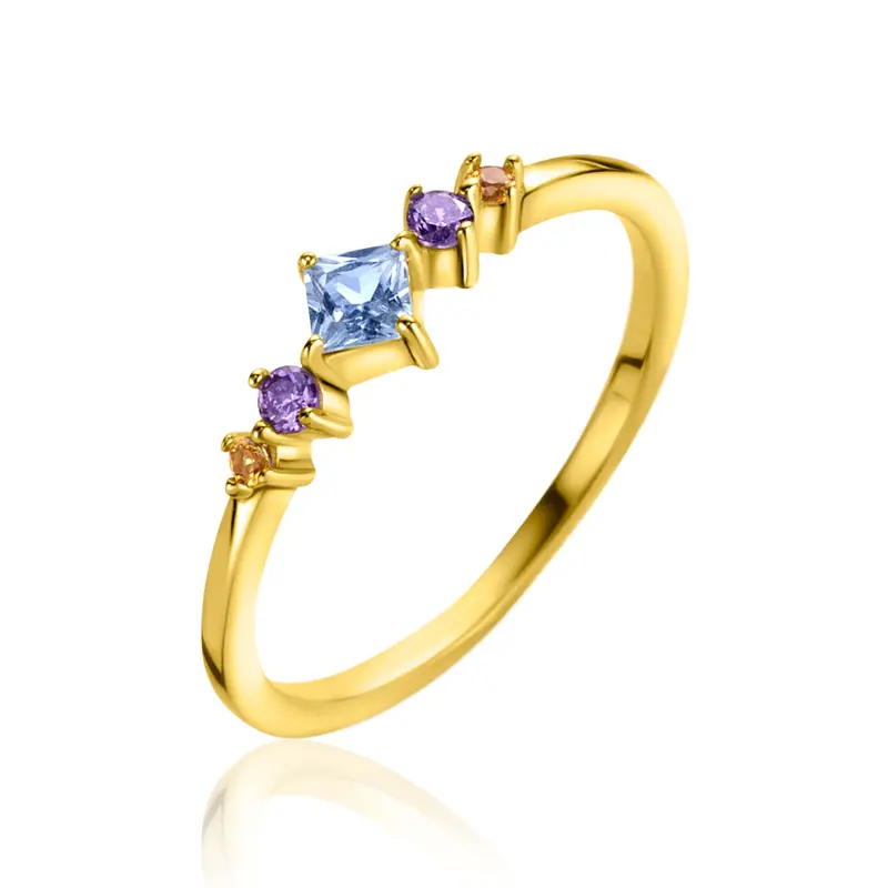 ZINZI Verguld Zilveren Ring met Zirkonia ZIR2443