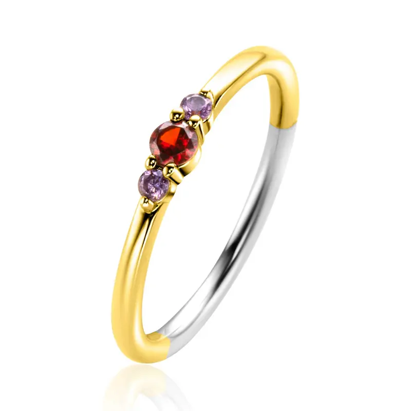 ZINZI Verguld Zilveren Ring met Zirkonia ZIR2563