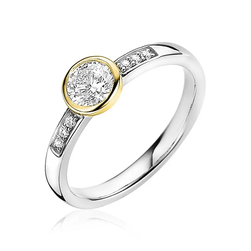 ZINZI Verguld Zilveren Ring ZIR1662G