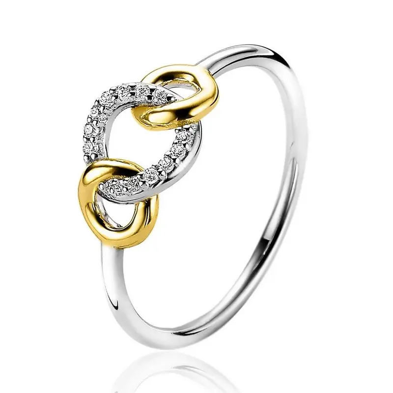 ZINZI Verguld Zilveren Ring ZIR2045Y