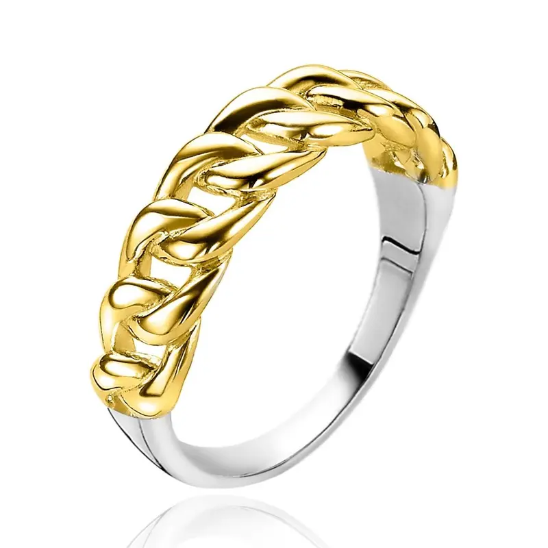 ZINZI Verguld Zilveren Ring ZIR2225