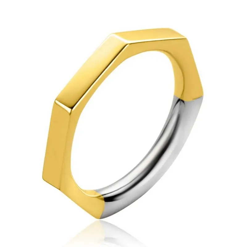 ZINZI Verguld Zilveren Ring ZIR2323G