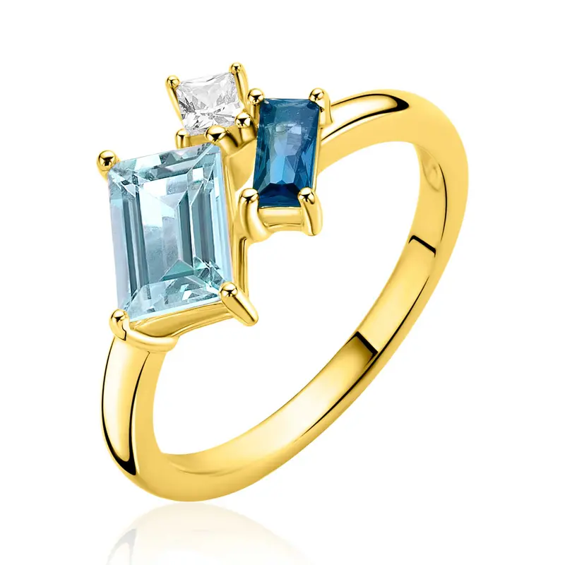 ZINZI Verguld Zilveren Ring ZIR2897