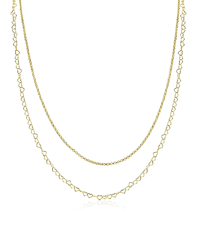 ZINZI Verguld Zilveren Schakelketting ZIC2775G