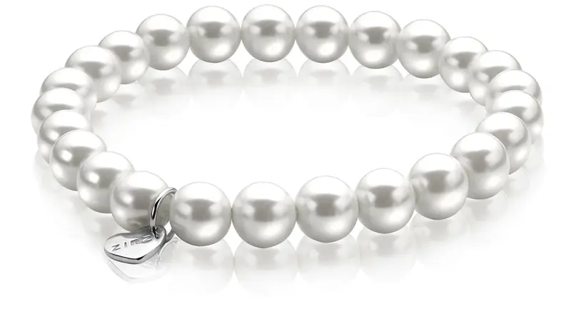 ZINZI Zilveren Armband met Witte Parel ZIA999