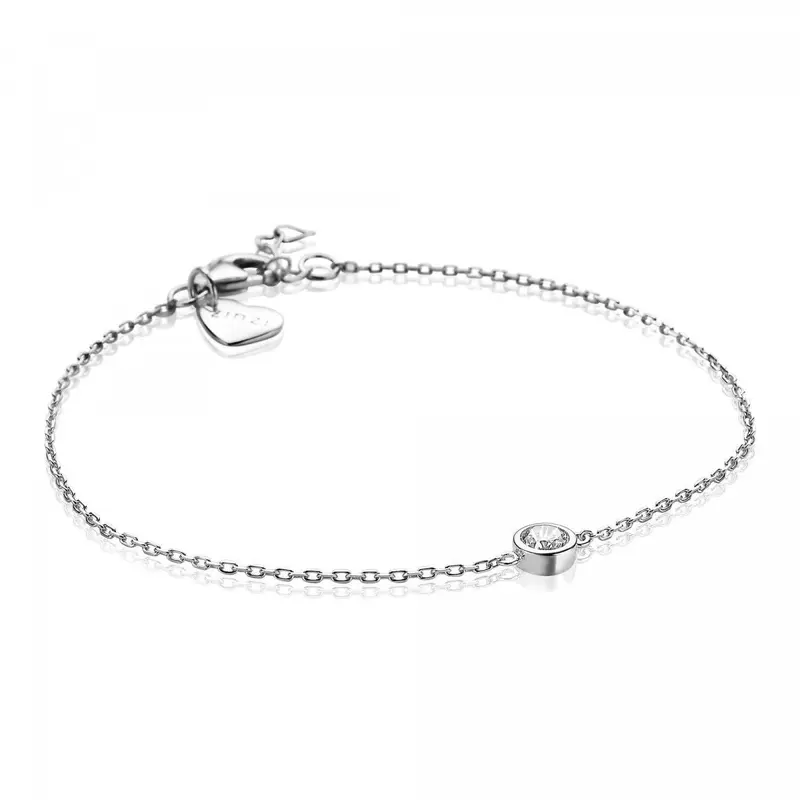 ZINZI Zilveren Armband met Witte Zirkonia ZIA1393