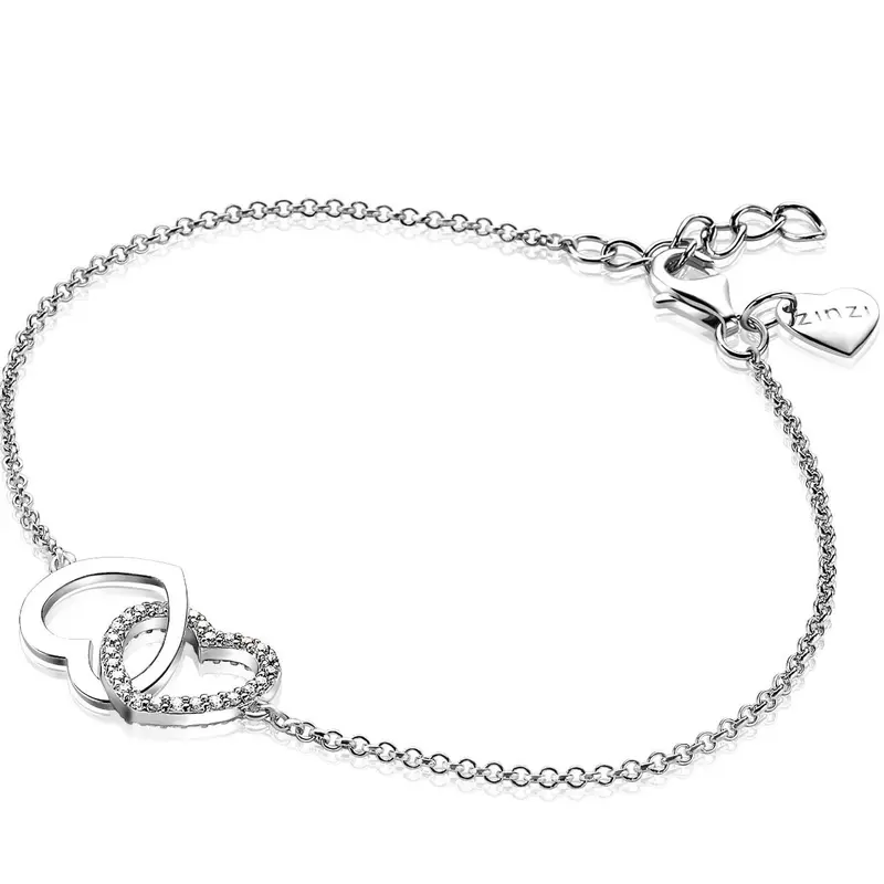 ZINZI Zilveren Armband met Witte Zirkonia ZIA1736