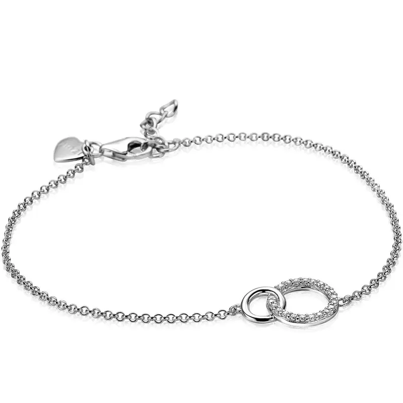 ZINZI Zilveren Armband met Witte Zirkonia ZIA1782