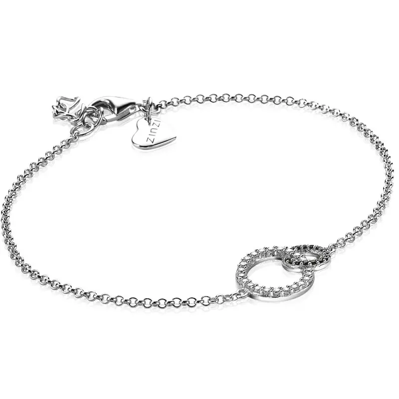 ZINZI Zilveren Armband met Witte Zirkonia ZIA1987