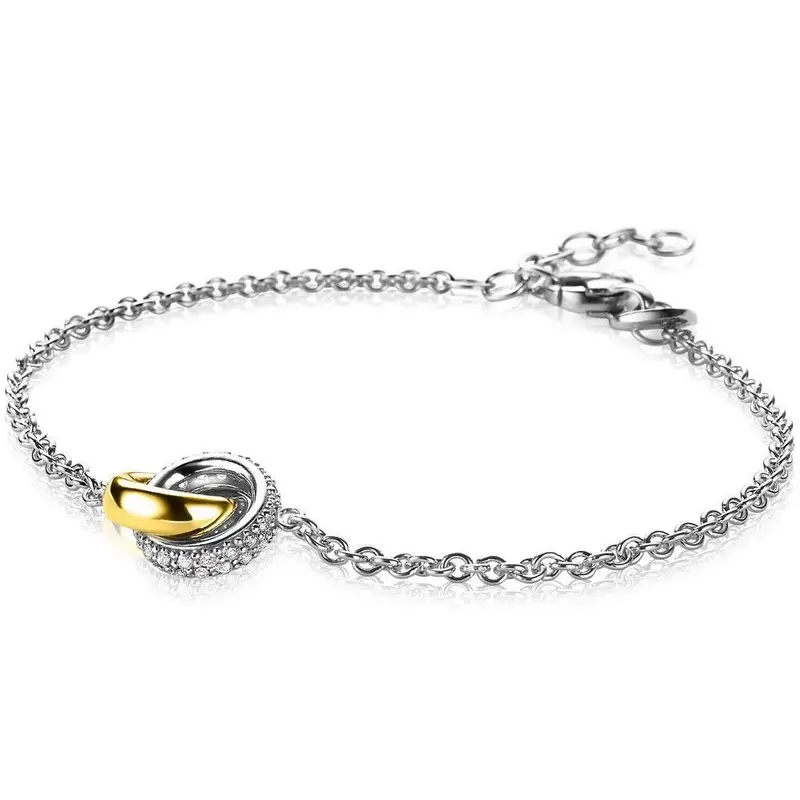 ZINZI Zilveren Armband met Witte Zirkonia ZIA2102