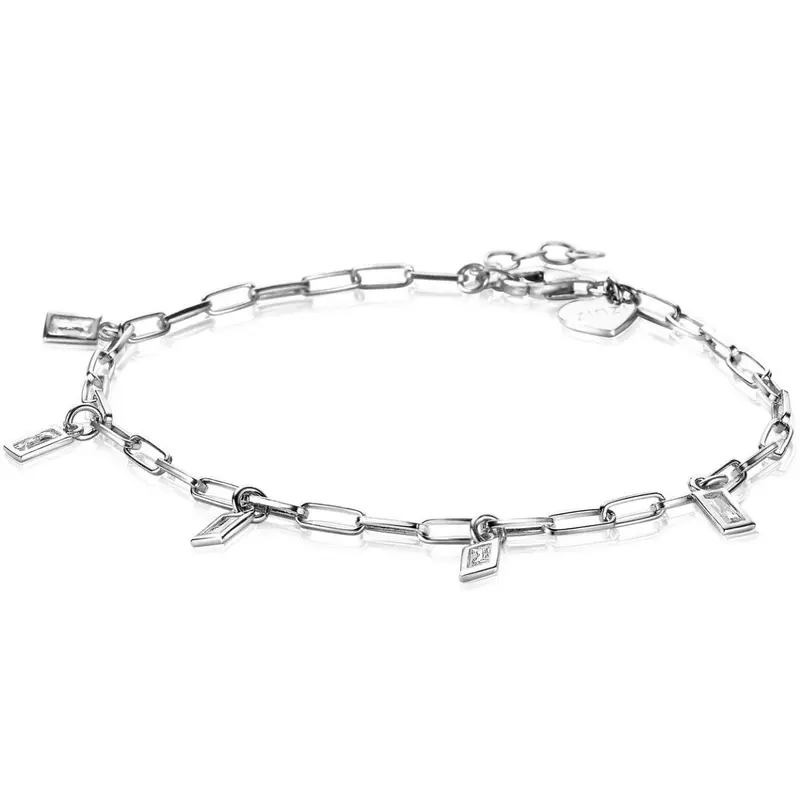 ZINZI Zilveren Armband met Witte Zirkonia ZIA2103