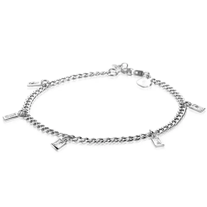 ZINZI Zilveren Armband met Witte Zirkonia ZIA2104