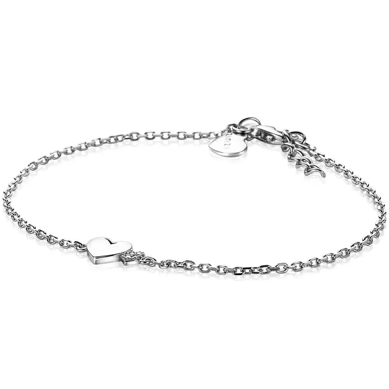 ZINZI Zilveren Armband met Witte Zirkonia ZIA2137