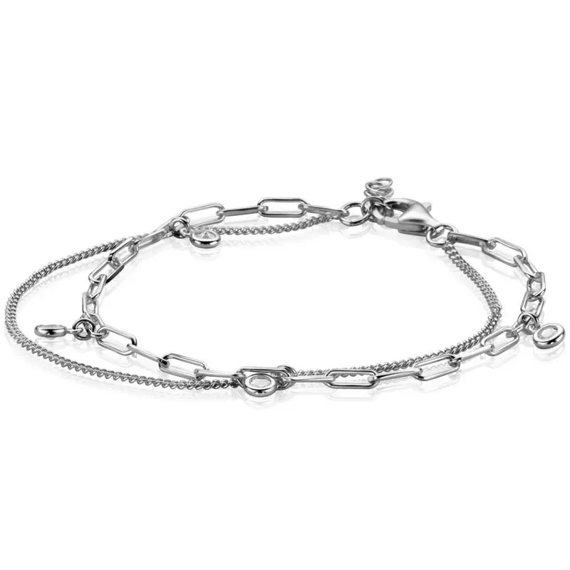 ZINZI Zilveren Armband met Witte Zirkonia ZIA2362