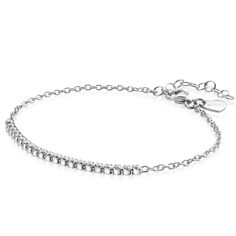 ZINZI Zilveren Armband met Witte Zirkonia ZIA2370