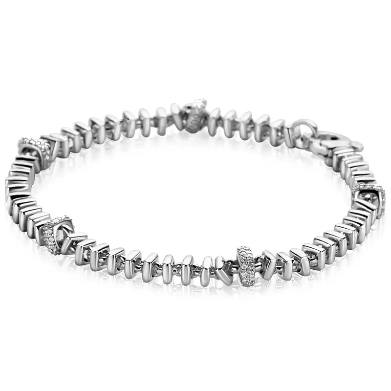 ZINZI Zilveren Armband met Witte Zirkonia ZIA2678