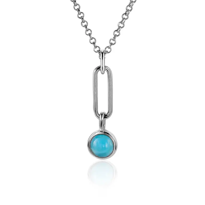 ZINZI Zilveren Hanger met Blauwe Zirkonia ZIH2173
