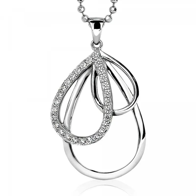 ZINZI Zilveren Hanger met Witte Zirkonia ZIH1369