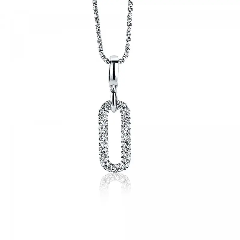 ZINZI Zilveren Hanger met Witte Zirkonia ZIH1894