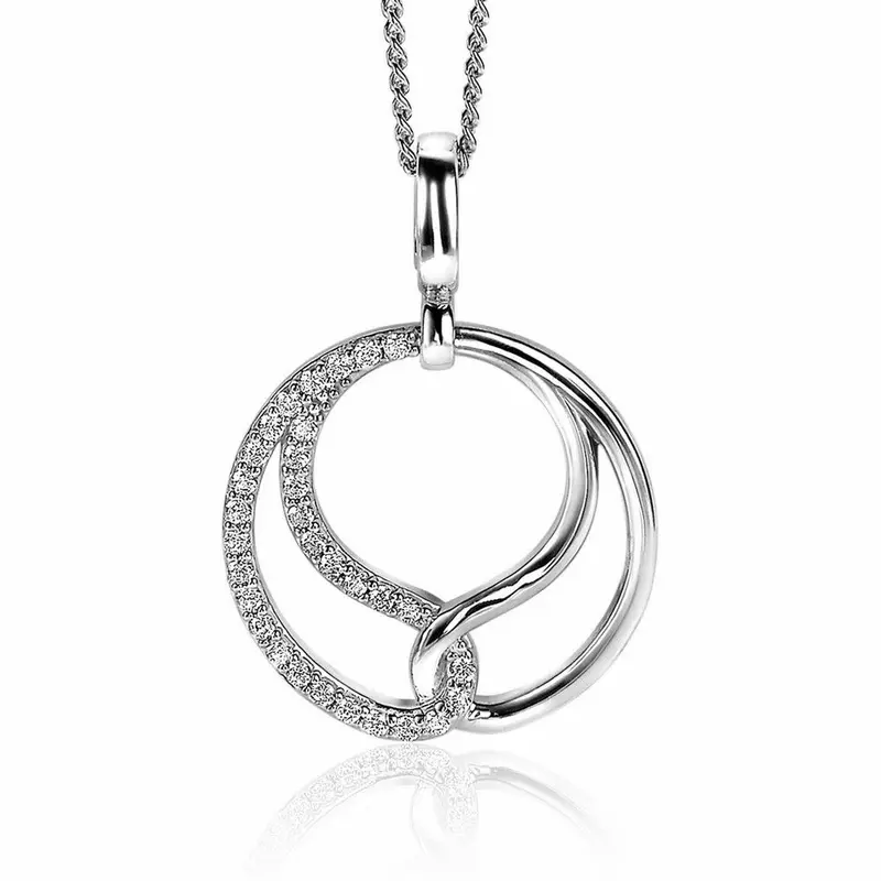 ZINZI Zilveren Hanger met Witte Zirkonia ZIH2119