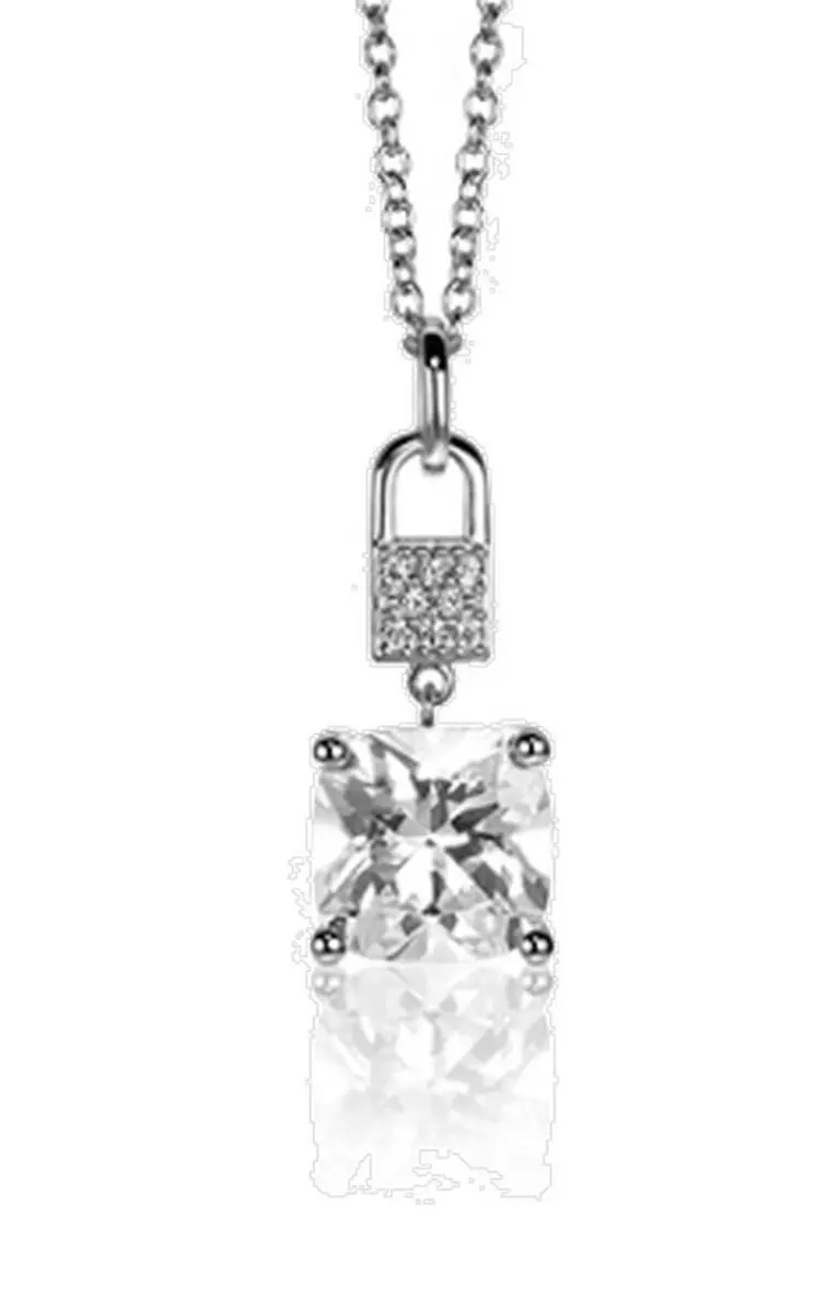 ZINZI Zilveren Hanger met Witte Zirkonia ZIH2268