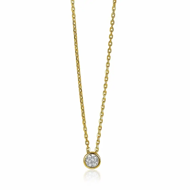 ZINZI Zilveren Ketting met Witte Zirkonia ZIC1393Y