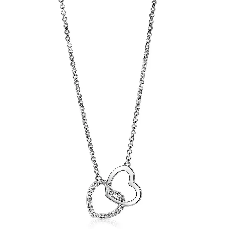 ZINZI Zilveren Ketting met Witte Zirkonia ZIC1736