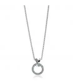 ZINZI Zilveren Ketting met Witte Zirkonia ZIC1816