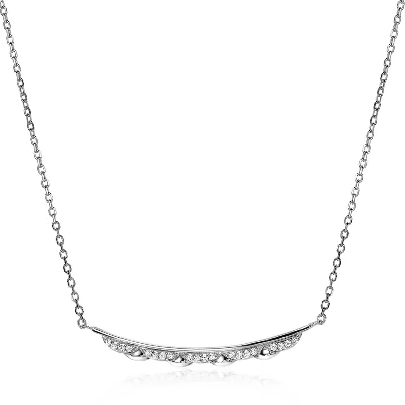 ZINZI Zilveren Ketting met Witte Zirkonia ZIC2034