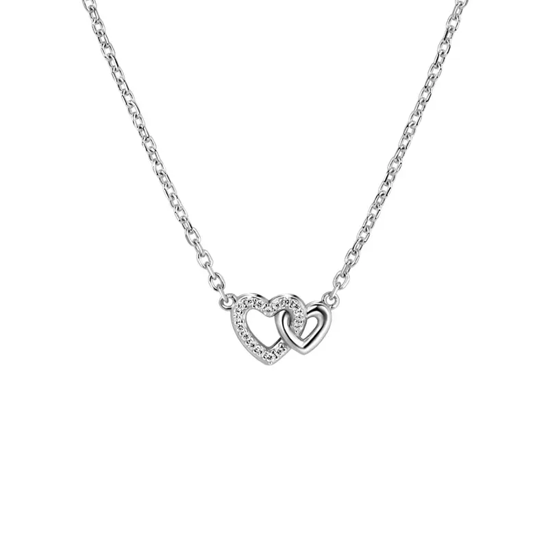 ZINZI Zilveren Ketting met Witte Zirkonia ZIC2493