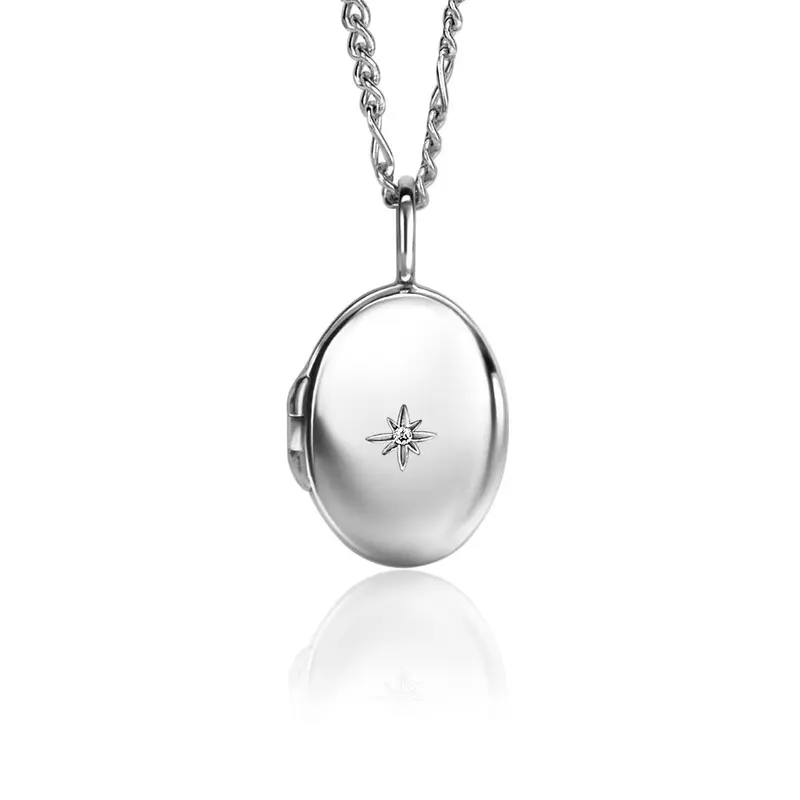 ZINZI Zilveren Ketting met Witte Zirkonia ZIH2424