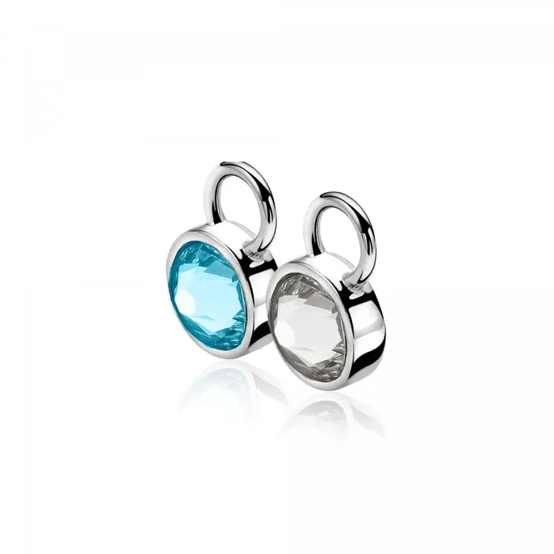 ZINZI Zilveren Oorbedels met Blauwe Zirkonia ZICH1006A