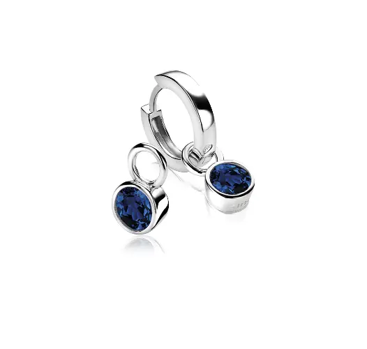 ZINZI Zilveren Oorbedels met Blauwe Zirkonia ZICH1486DB