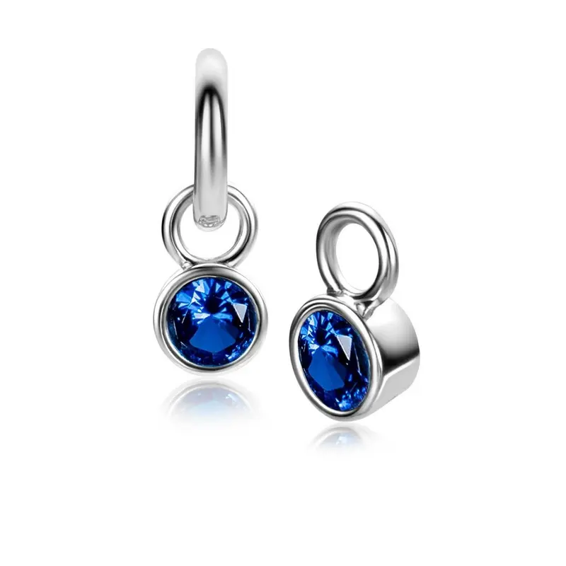 ZINZI Zilveren Oorbedels met Blauwe Zirkonia ZICHZ-SEP
