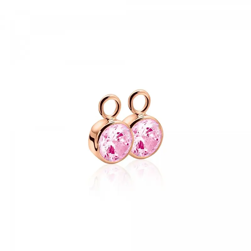 ZINZI Zilveren Oorbedels met Roze Zirkonia ZICH186RR
