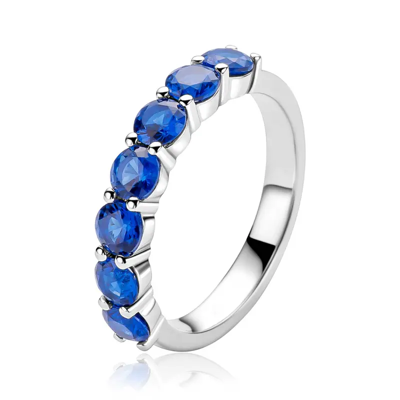 ZINZI Zilveren Ring met Blauwe Kleursteen ZIR2888B