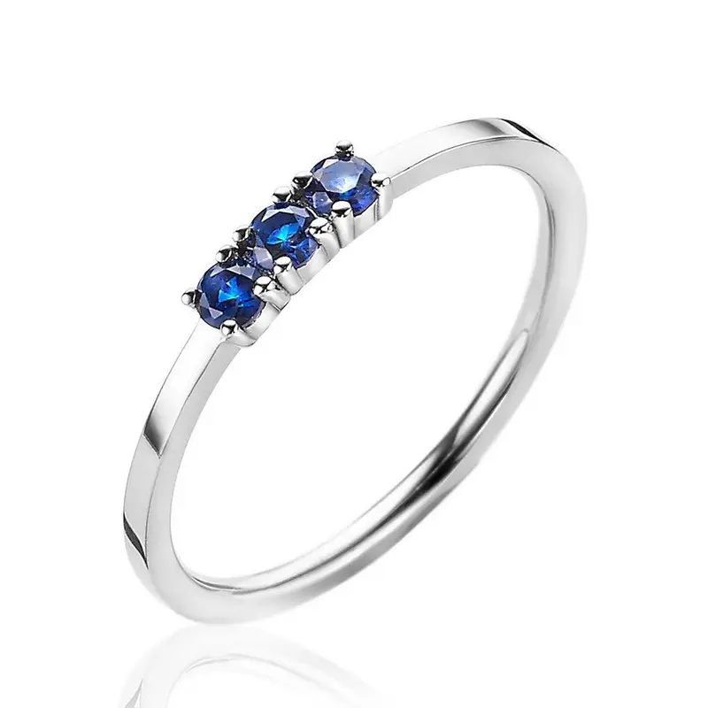 ZINZI Zilveren Ring met Blauwe Zirkonia ZIR2127B